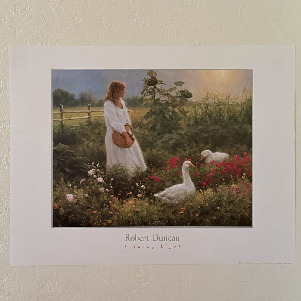 Robert Duncan Evening Light 1988 Poster Print Offset Lithograph 19.5x25”